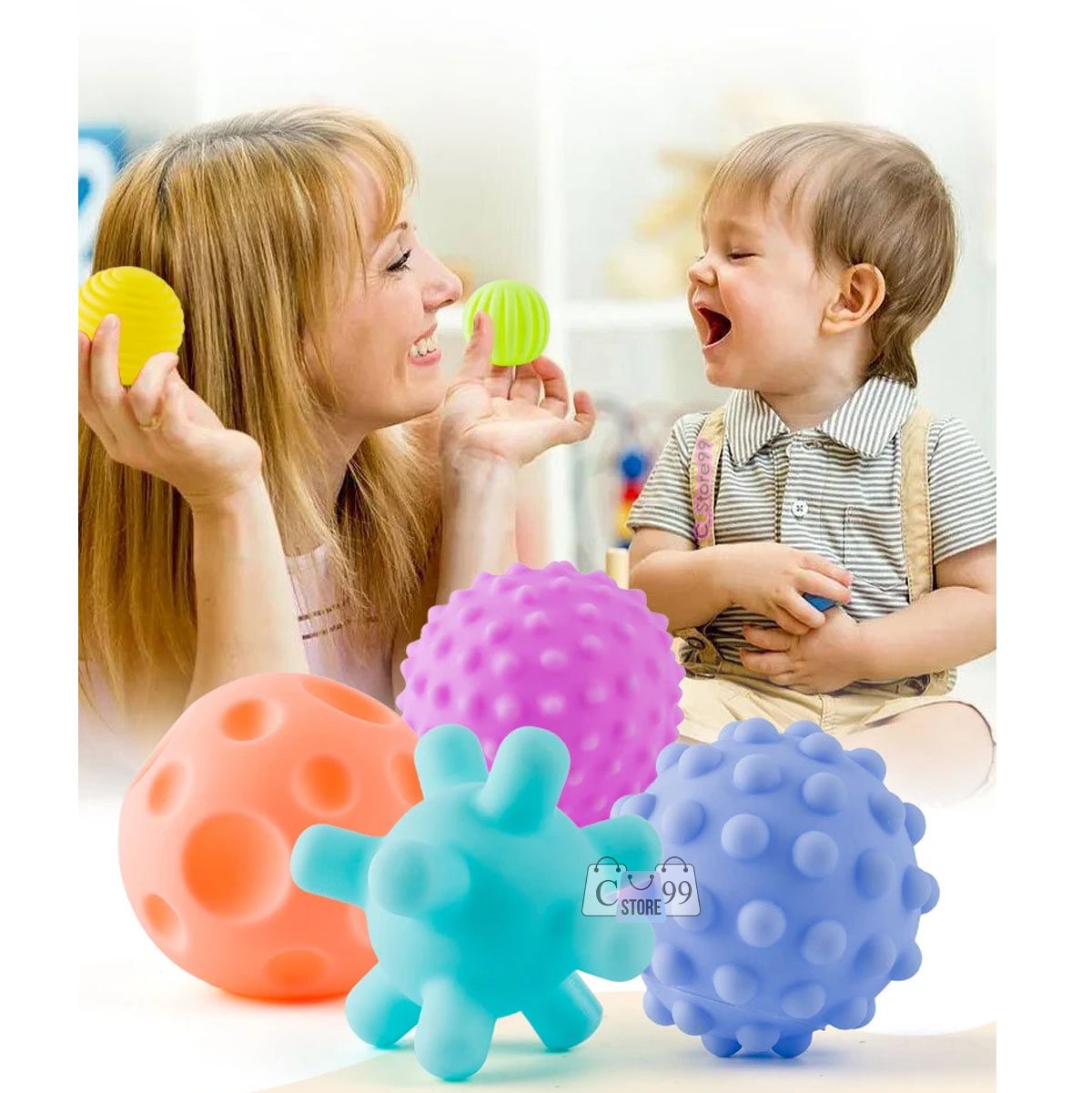 Miniatura 4 de Pelotas Sensoriales Para Bebes Pack X6
